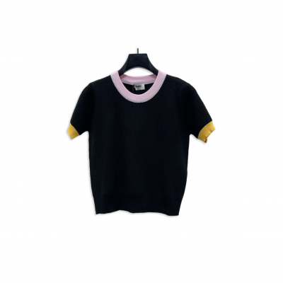 FENDI CREW NECK KNITTED SHORT SLEEVE